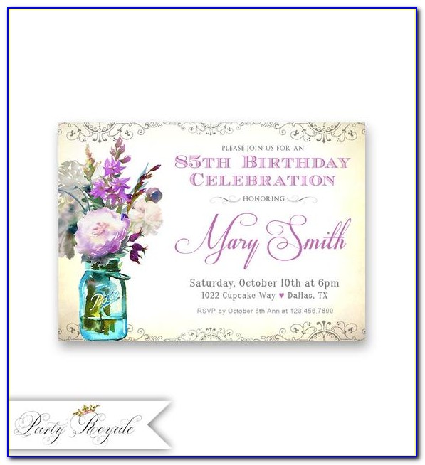 85th Birthday Invitations