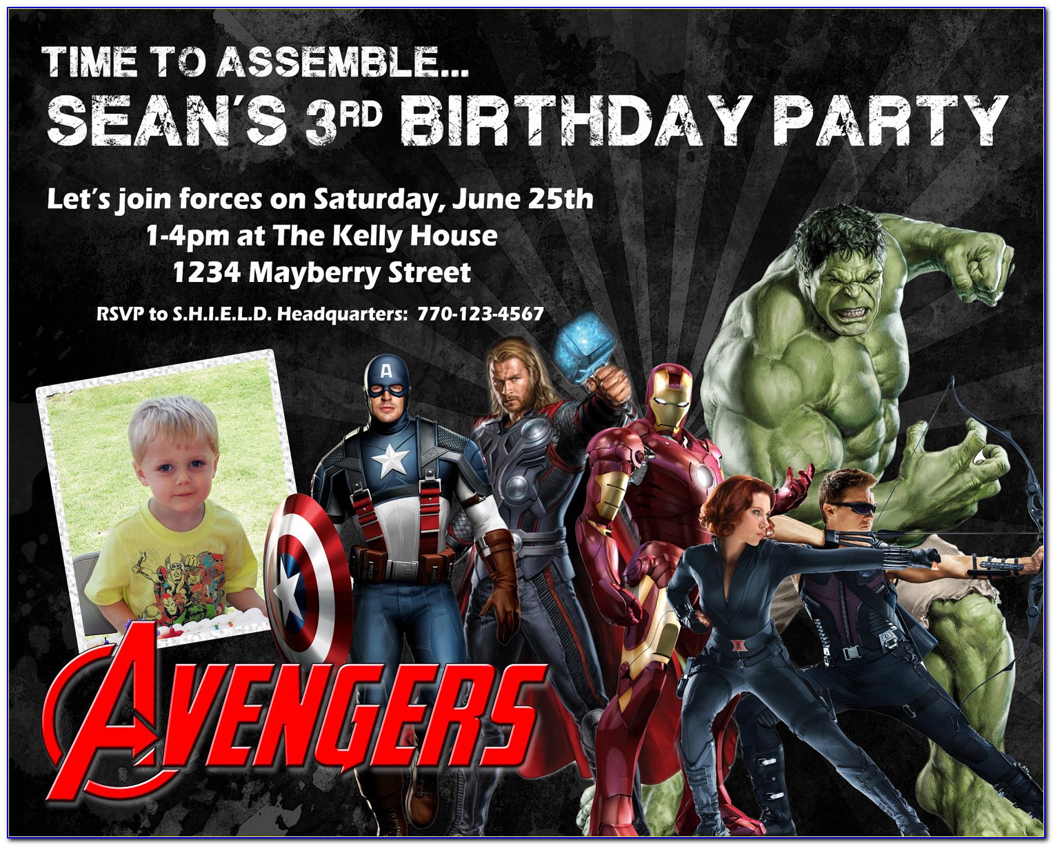 Avengers Birthday Invitations Free