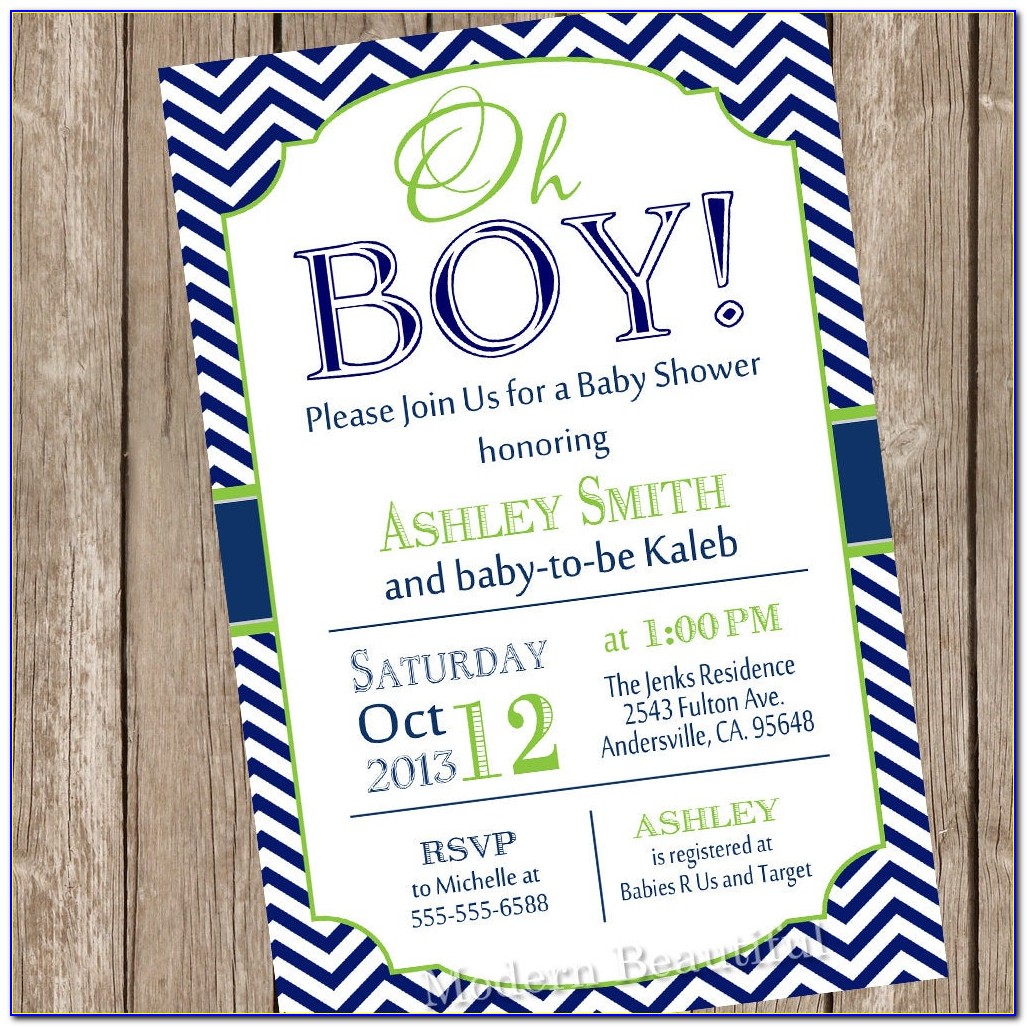 Baby Boy Invitation Design
