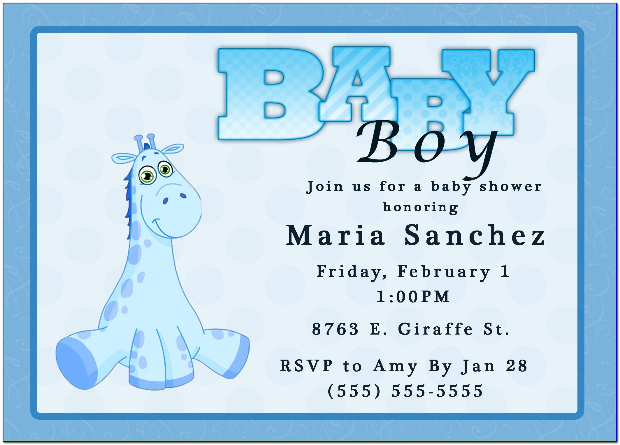 Baby Boy Invitations 1st Birthday