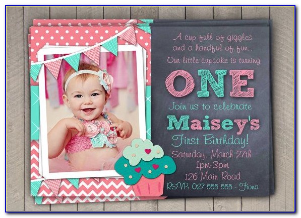 Baby Girl Birthday Invitation Lines