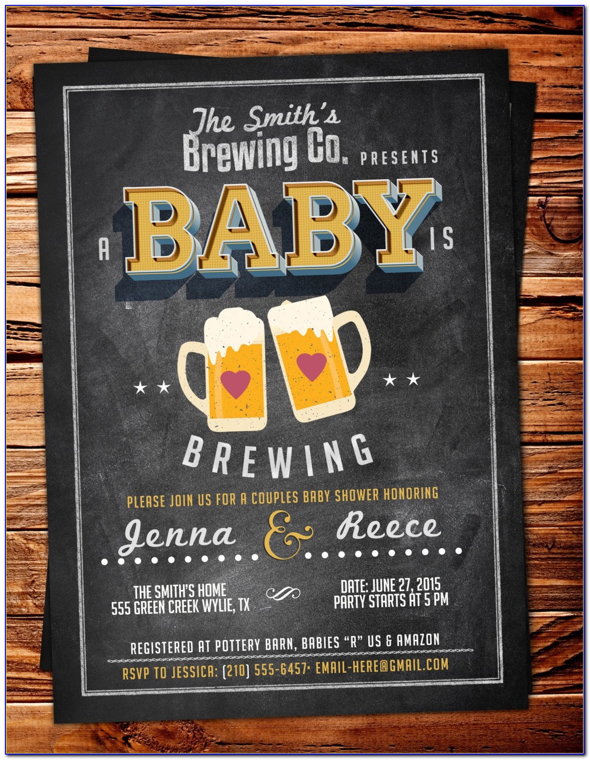 Baby Is Brewing Invitations