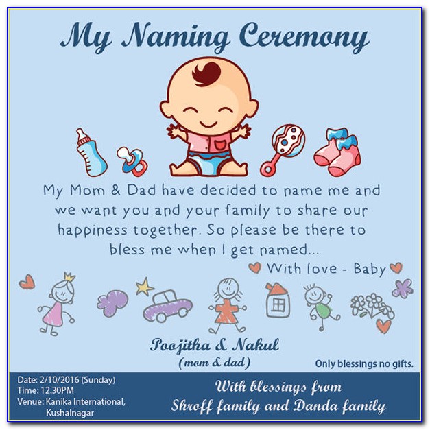 Baby Naming Invitations Online