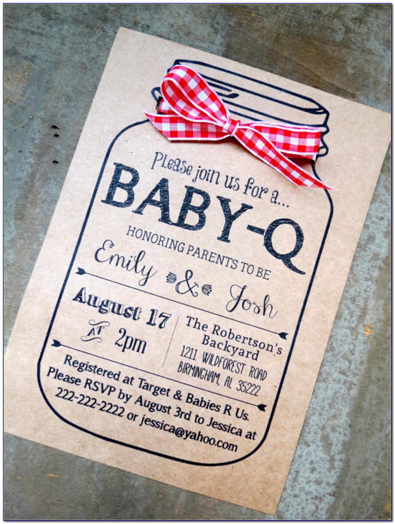 Baby Q Invitations Boy