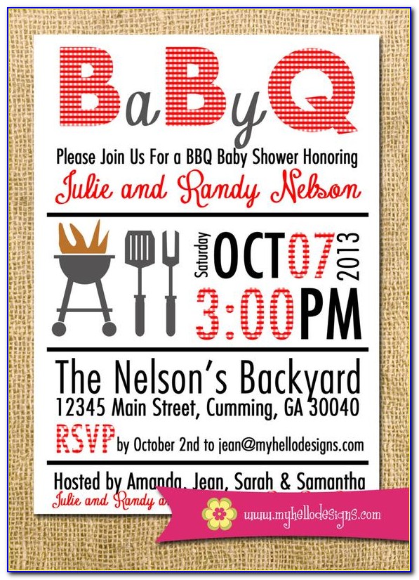 Baby Shower Bbq Invitations