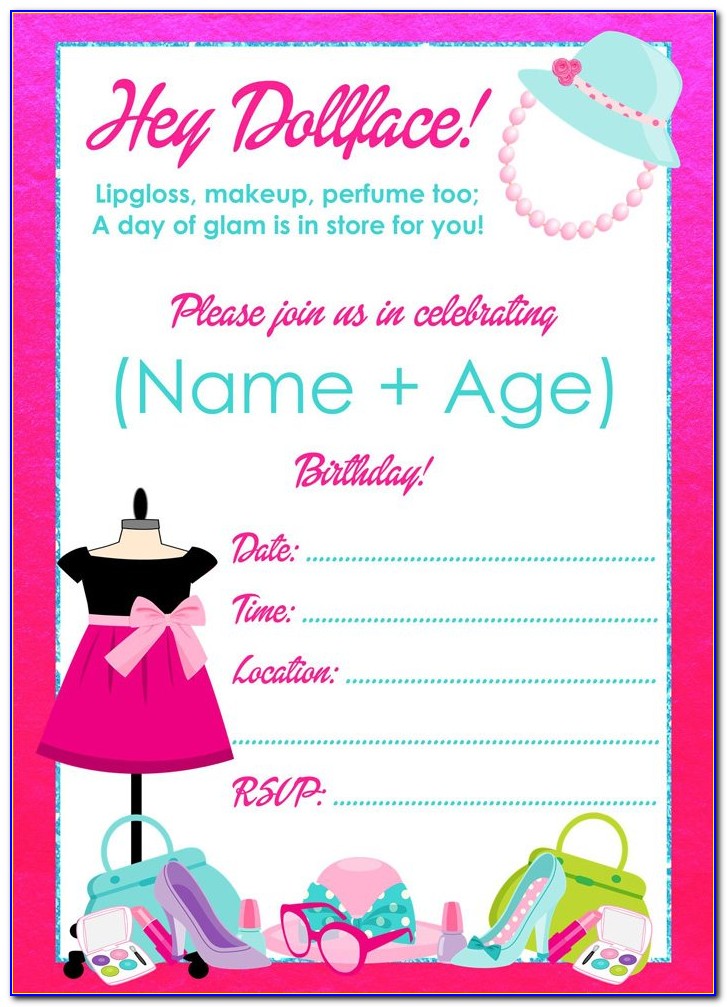 Barbie Birthday Invitations Free