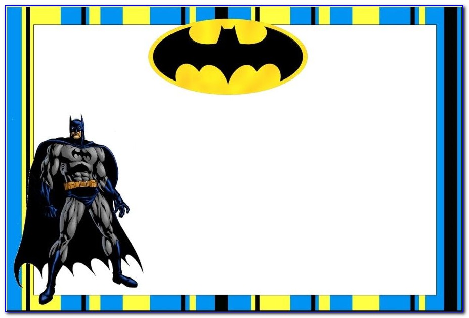 Batman Invitation Cards Printable