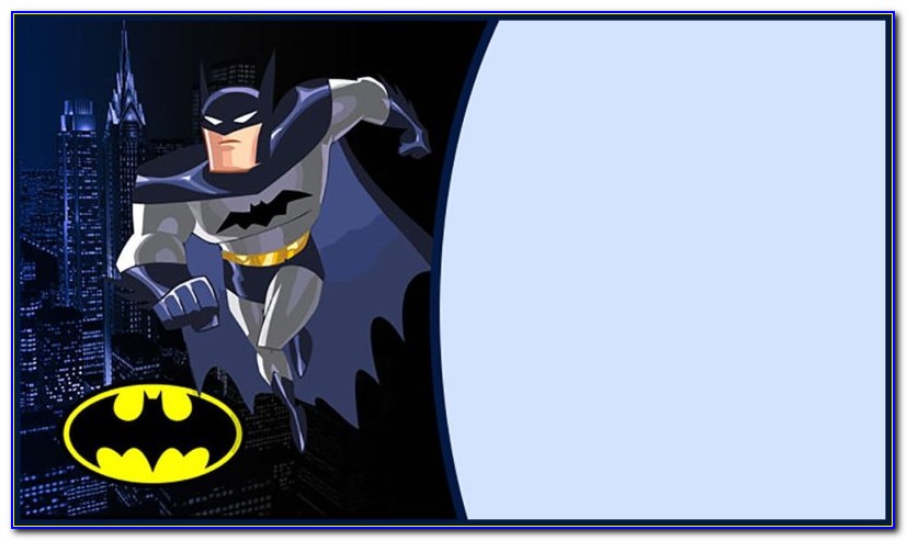 Batman Theme Invitation Card