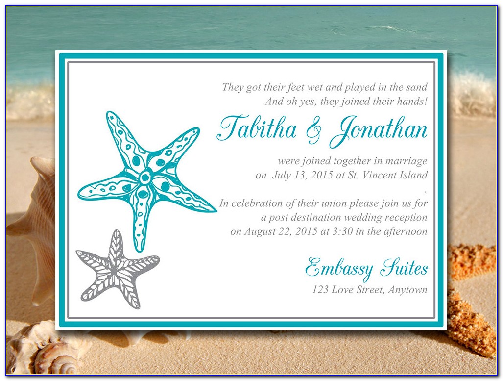 Beach Wedding Invitation Templates Free