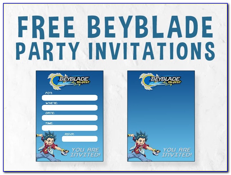 Beyblade Birthday Invitations Free
