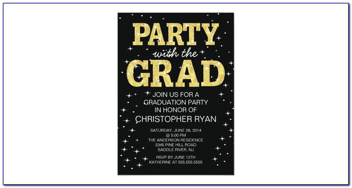 Black And Gold Graduation Announcements
