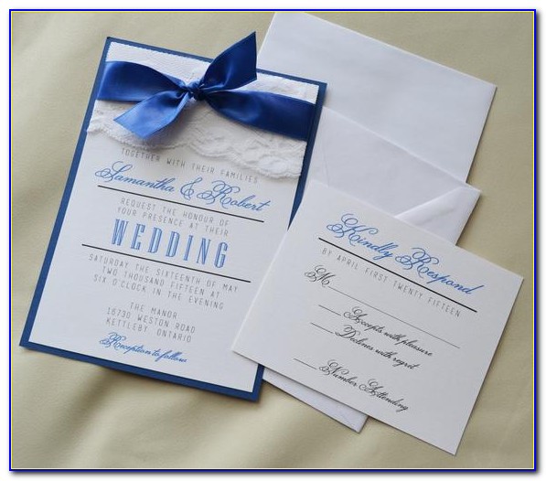 Blue Wedding Invitation Card