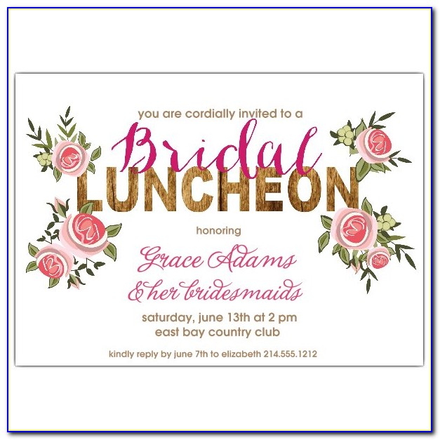 Bridal Luncheon Invitations Etsy