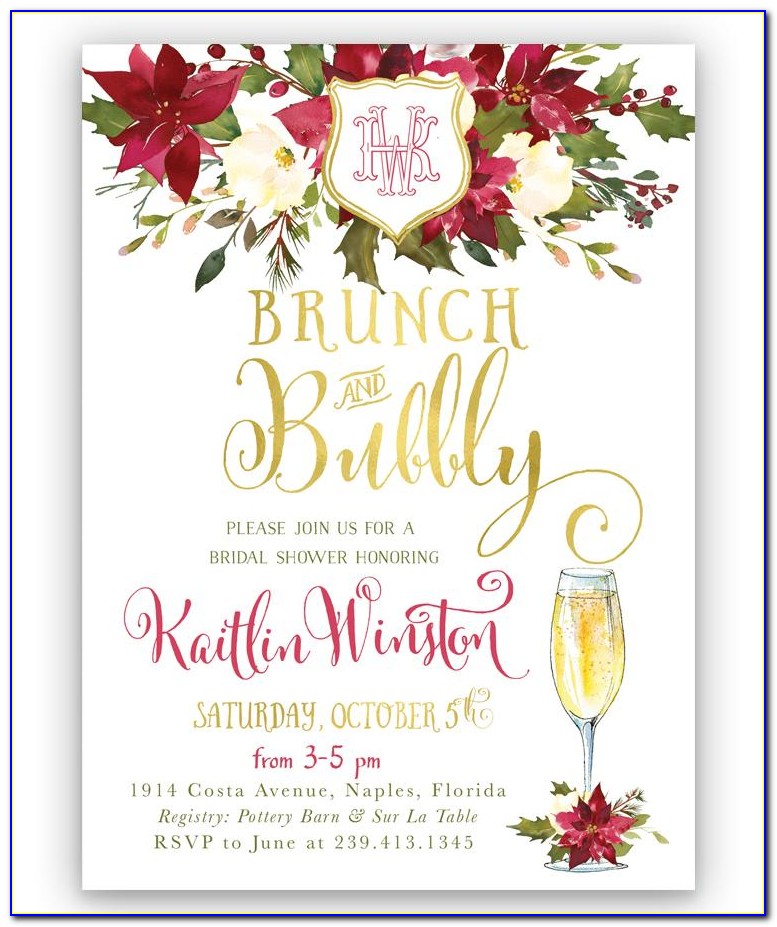 Brunch And Bubbly Baby Shower Invitations