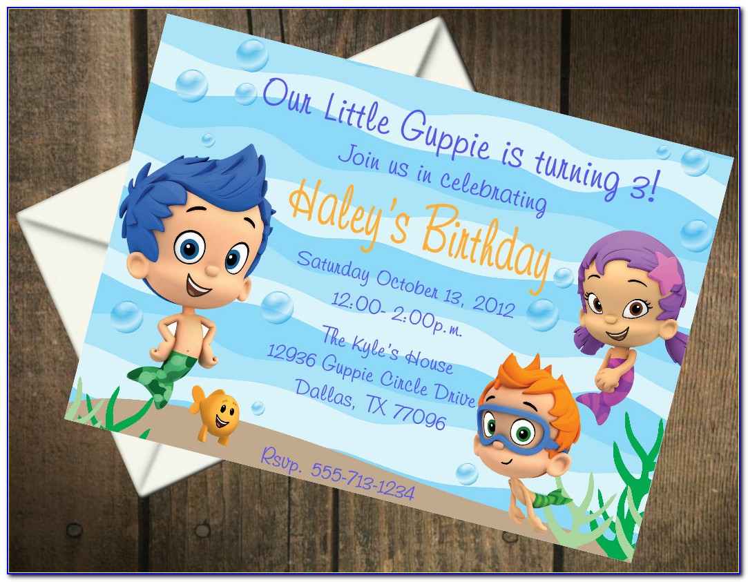 Bubble Guppies Birthday Invitation