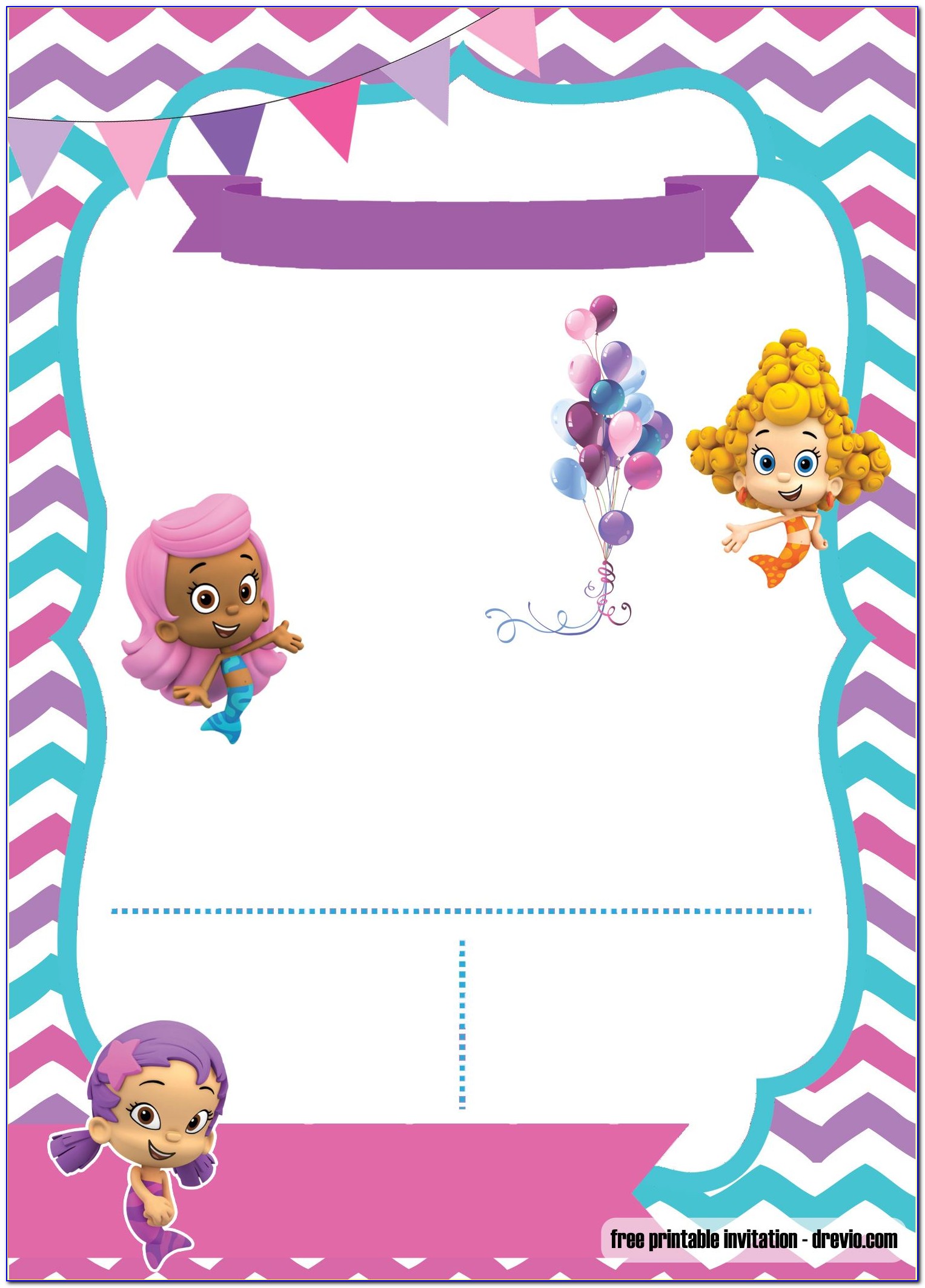 Bubble Guppies Invitations With Picture