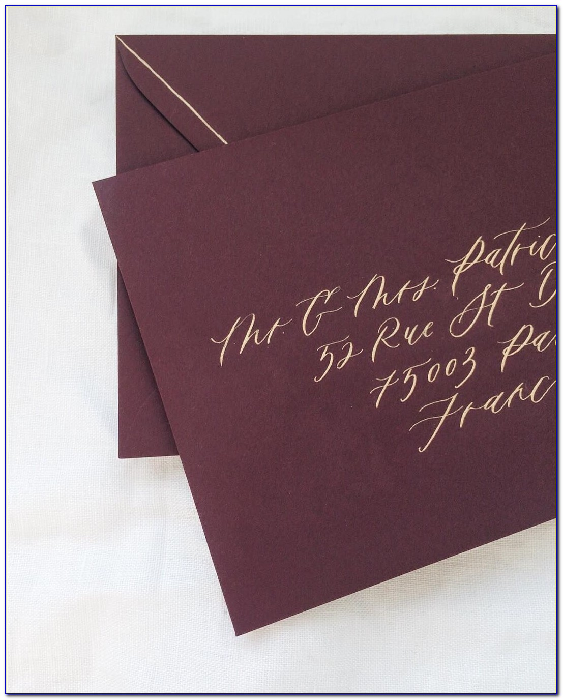 Burgundy Invitation Envelopes