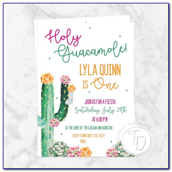 Cactus Birthday Invitations