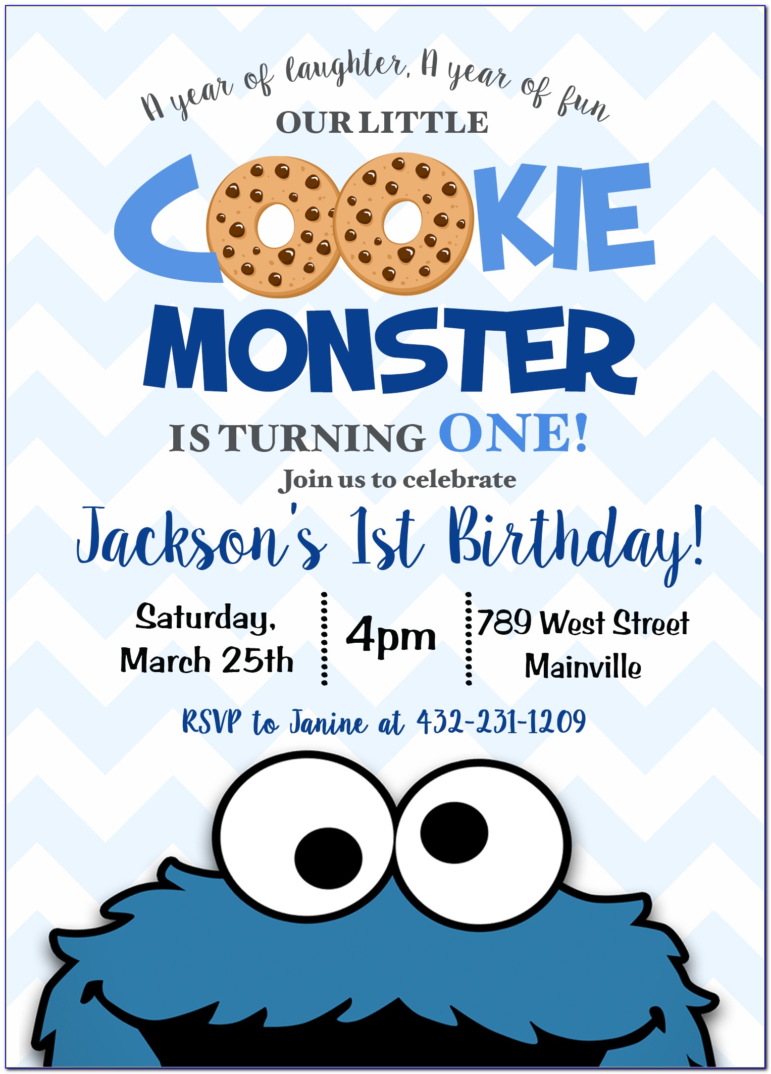 Cookie Monster Invitation Free Download
