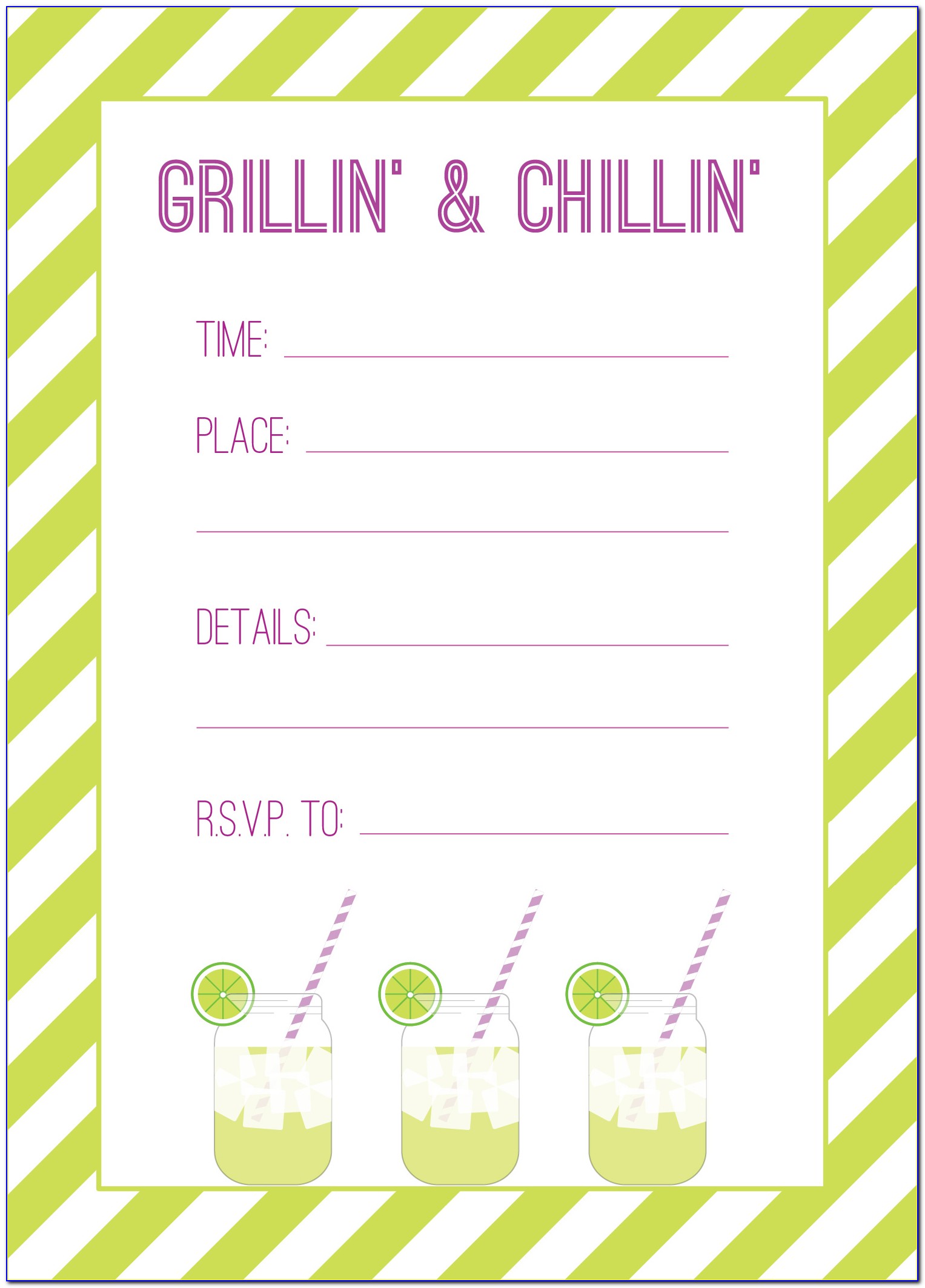 Cookout Invitations Free