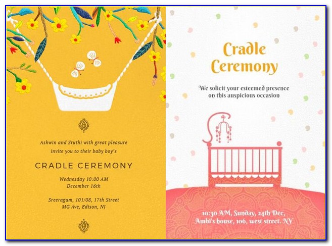 Cradle Ceremony Invitation Templates Free Download