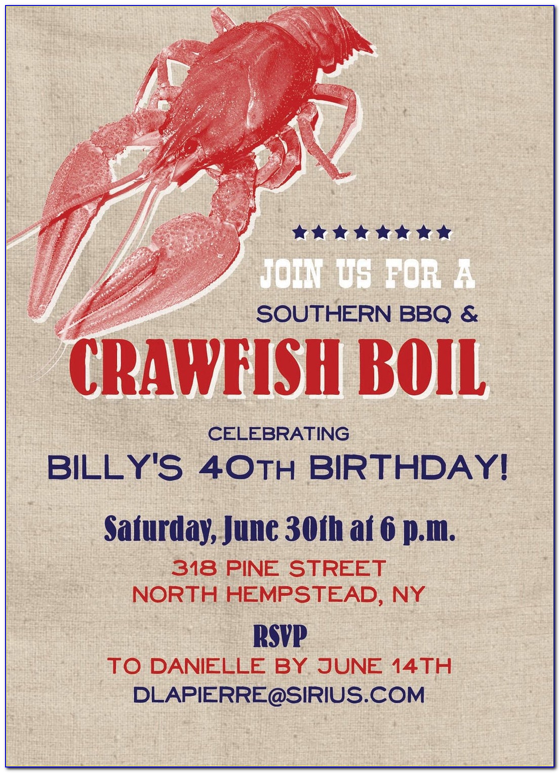 Crawfish Boil Invitations Online