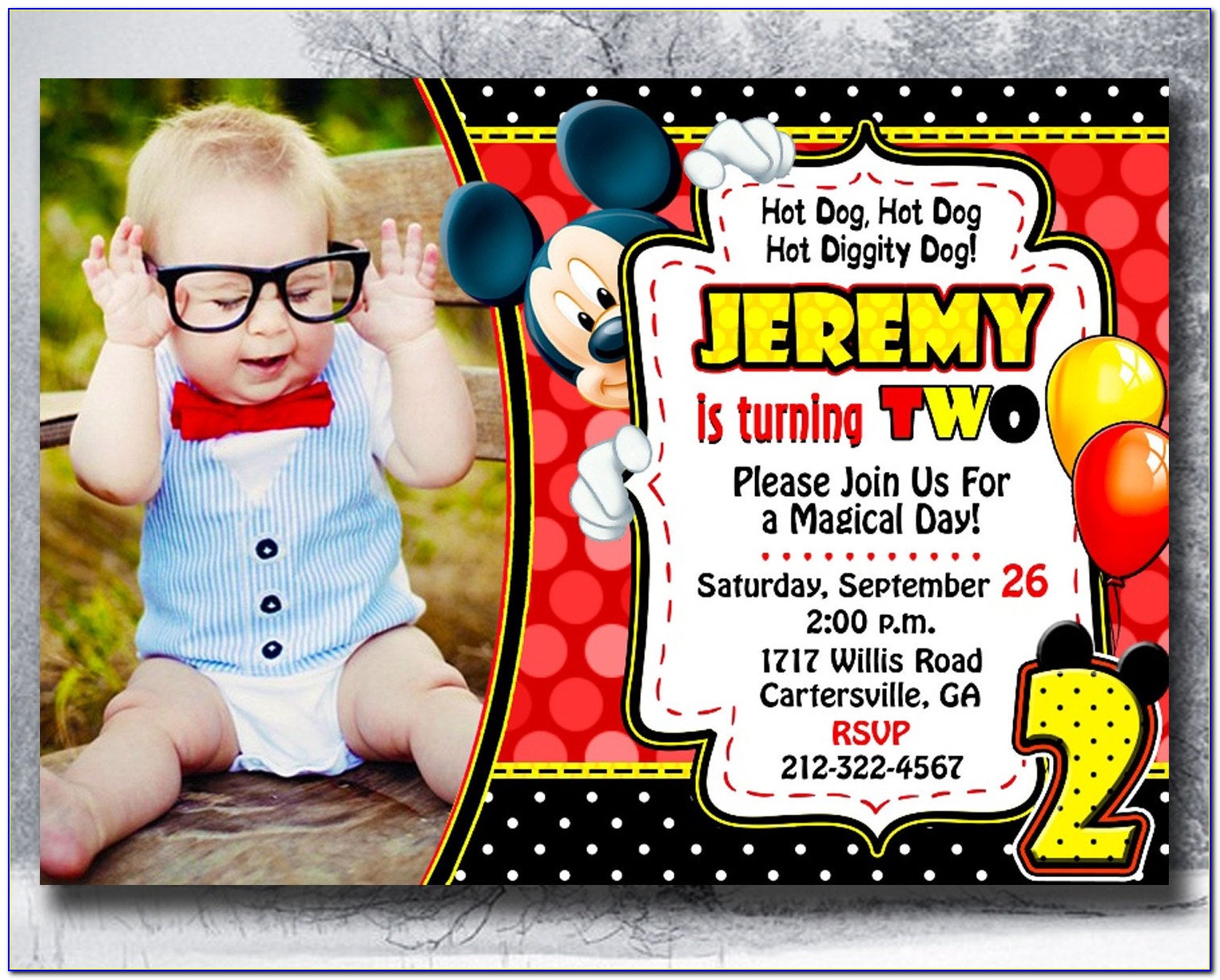 Custom Mickey Mouse Clubhouse Invitations