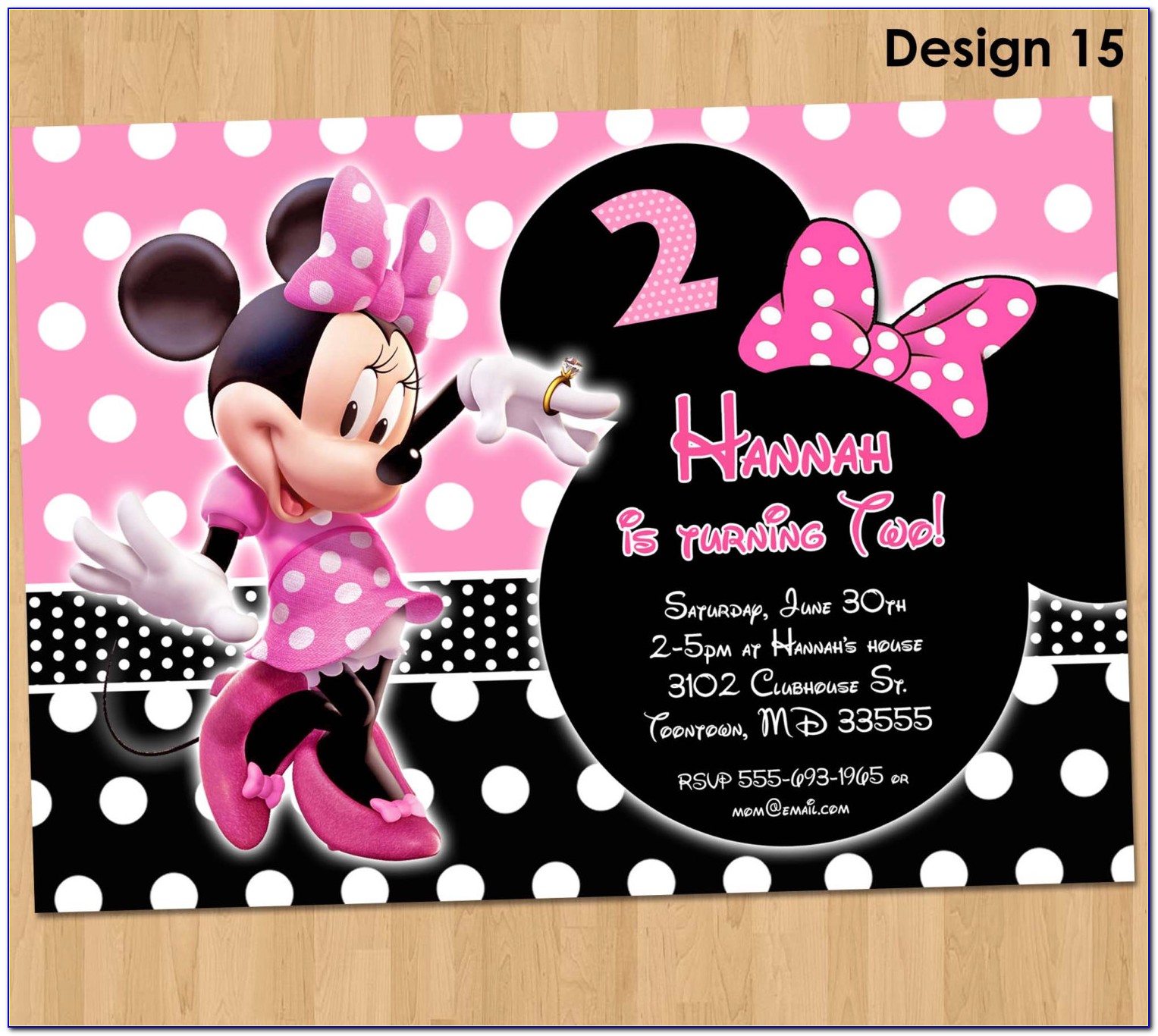 Custom Minnie Mouse Baby Shower Invitations