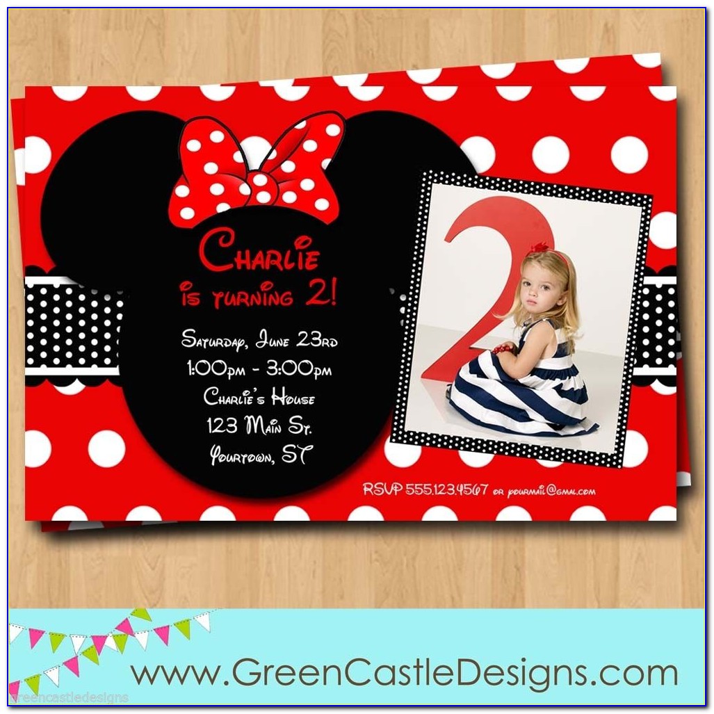 Customized Minnie Mouse Invitations