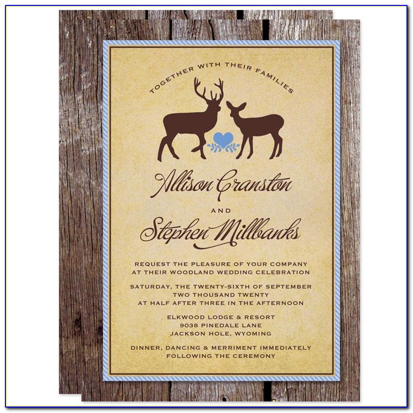 Deer Head Wedding Invitations