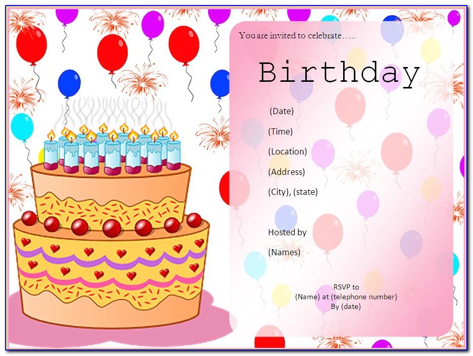 Design Your Own Birthday Invitation Free