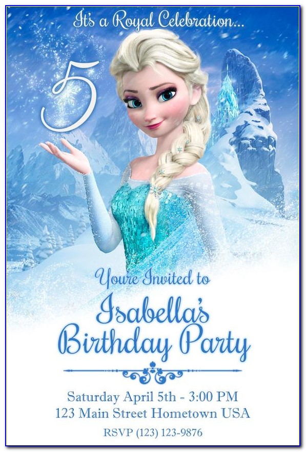 Disney Frozen Birthday Invitations