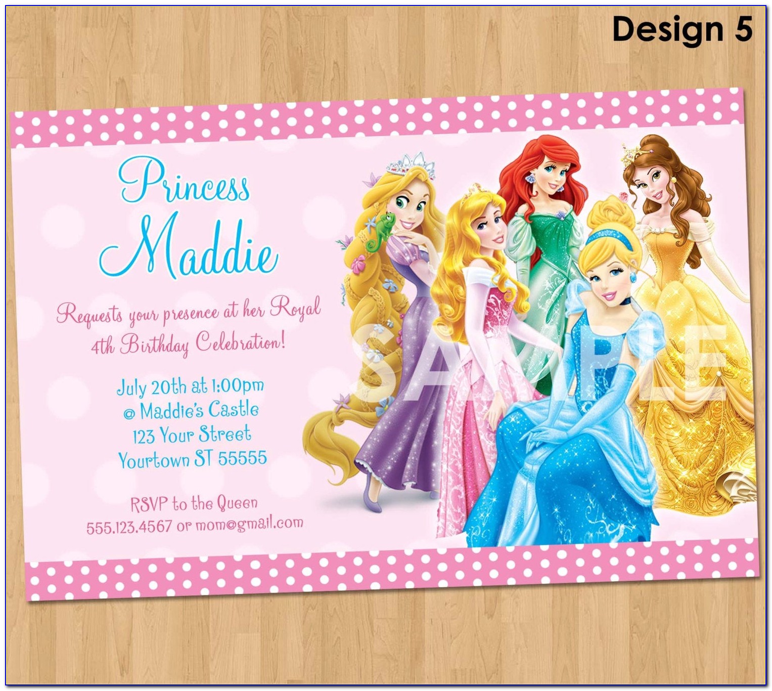 Disney Princess Birthday Invitations Online