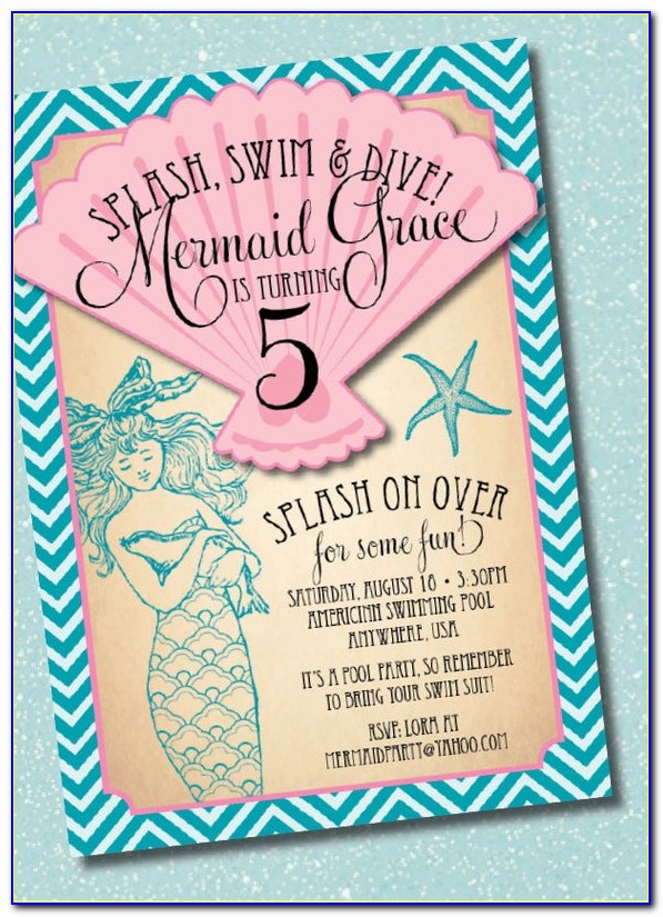 Diy Mermaid Birthday Invitations