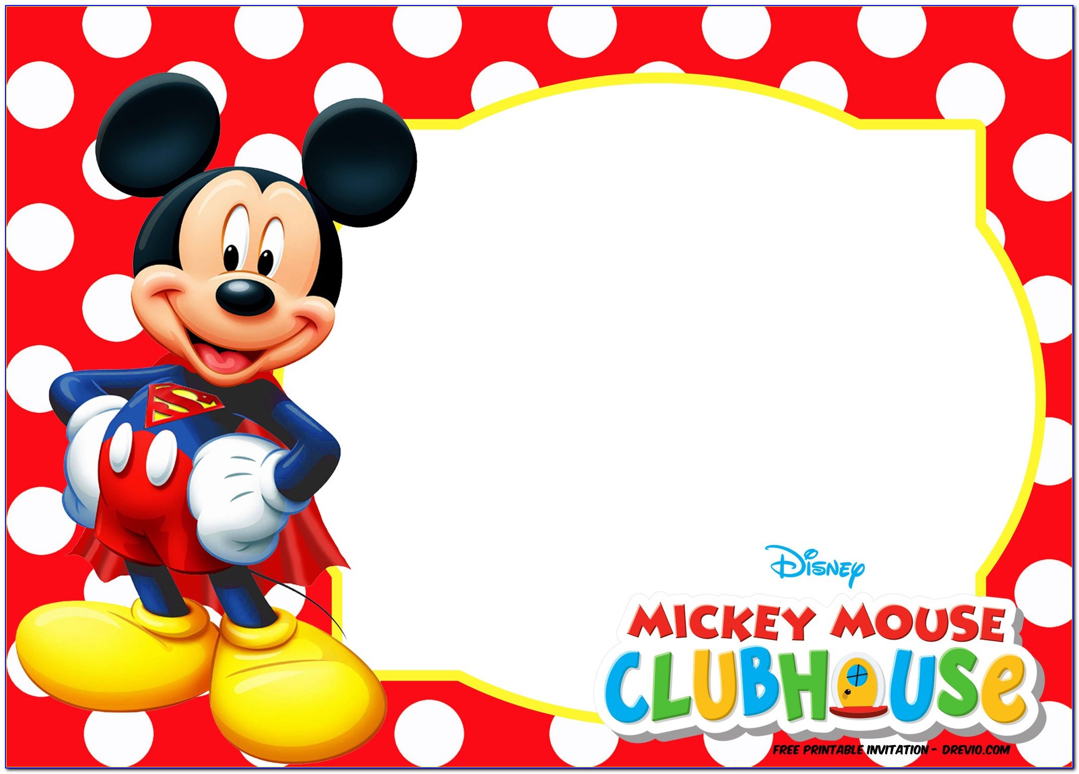 Diy Mickey Mouse 1st Birthday Invitations