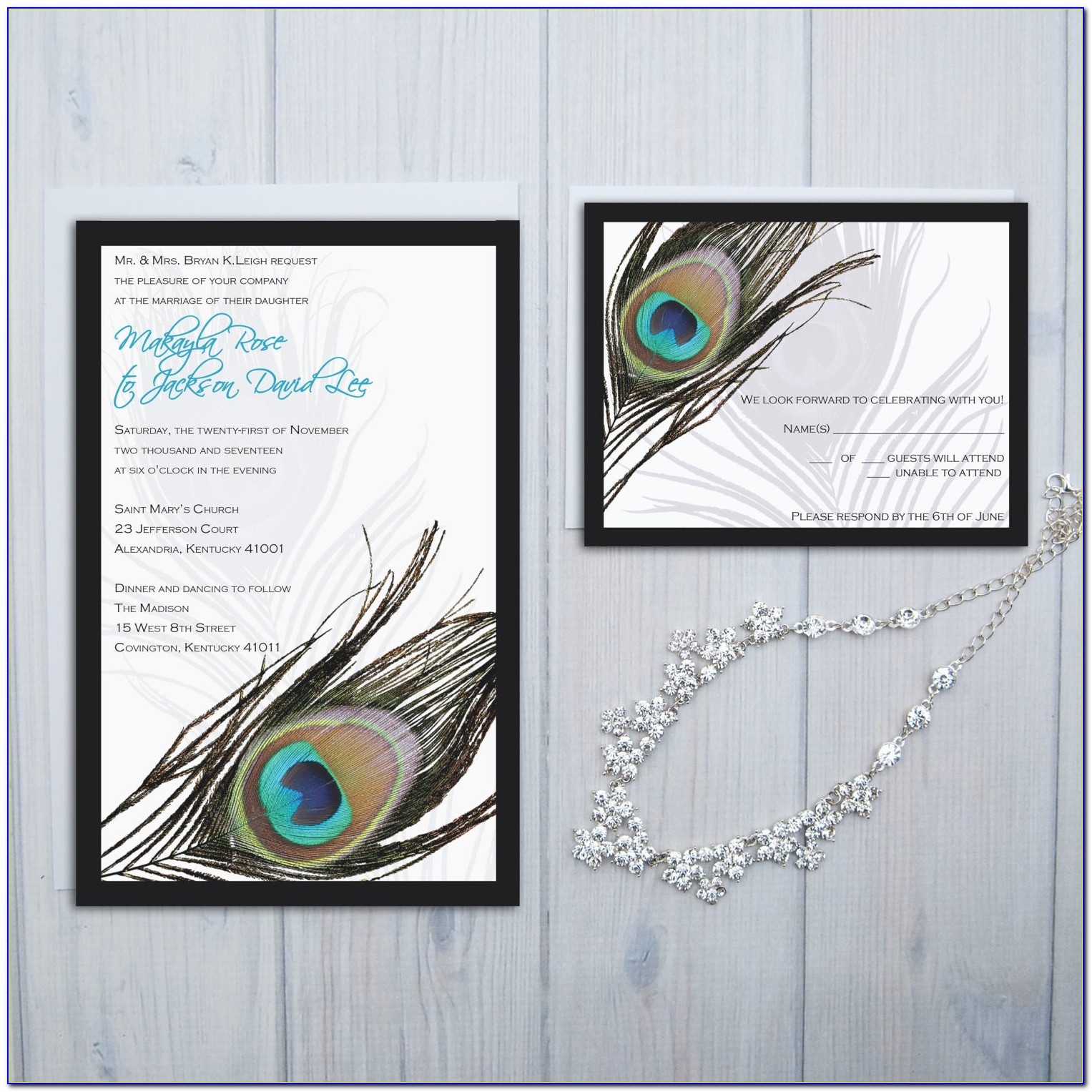 Diy Peacock Wedding Invitations
