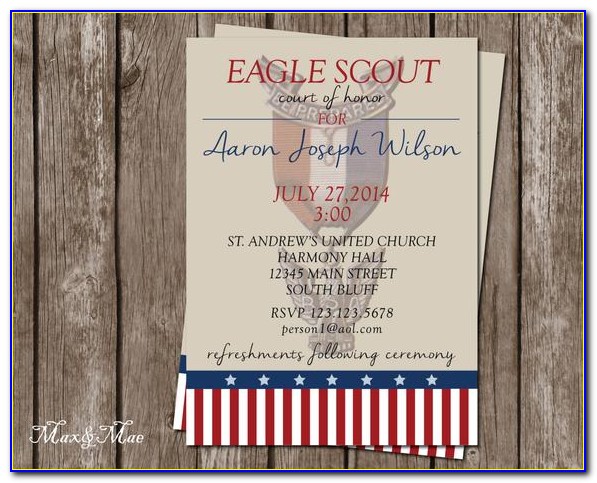 Eagle Scout Invitations Cards