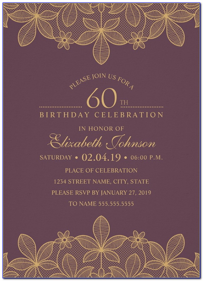 Elegant Birthday Invitation Card Design