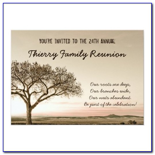 Example Of Family Reunion Invitation Letter