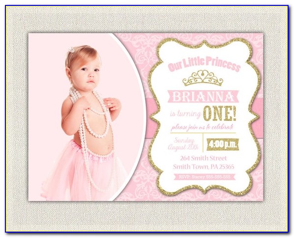 Fairy Princess 1st Birthday Invitations