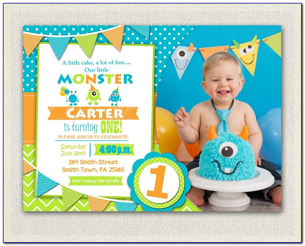 First Birthday Invitations Boy Mickey Mouse