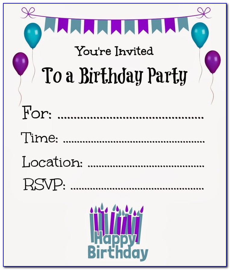 Free Birthday Invitations Online