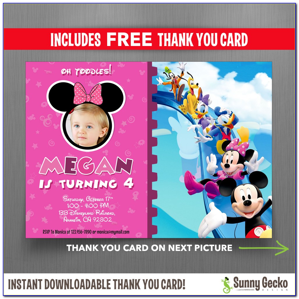 Free Editable Baby Mickey Mouse Birthday Invitations