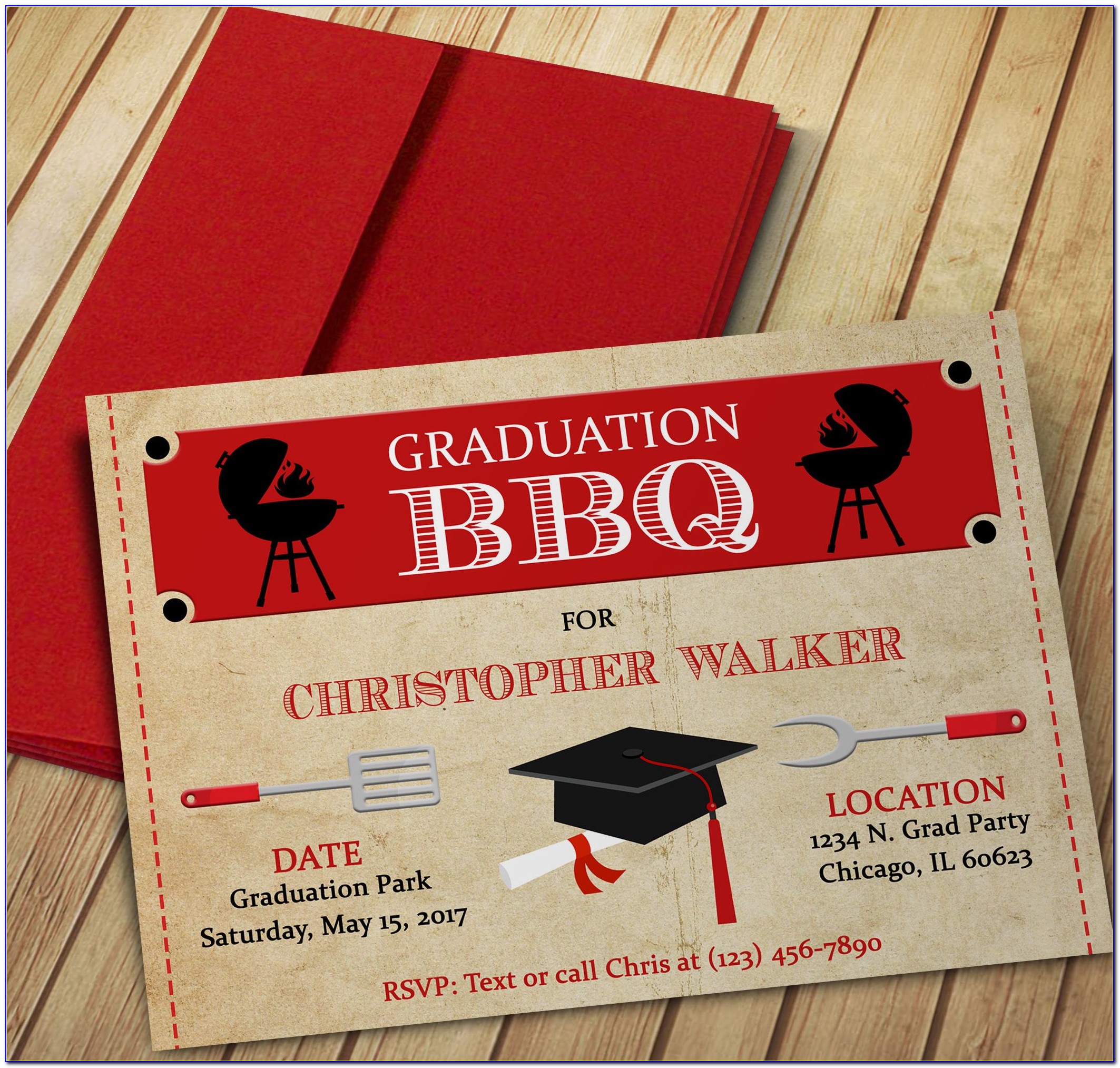 Free Graduation Bbq Invitations