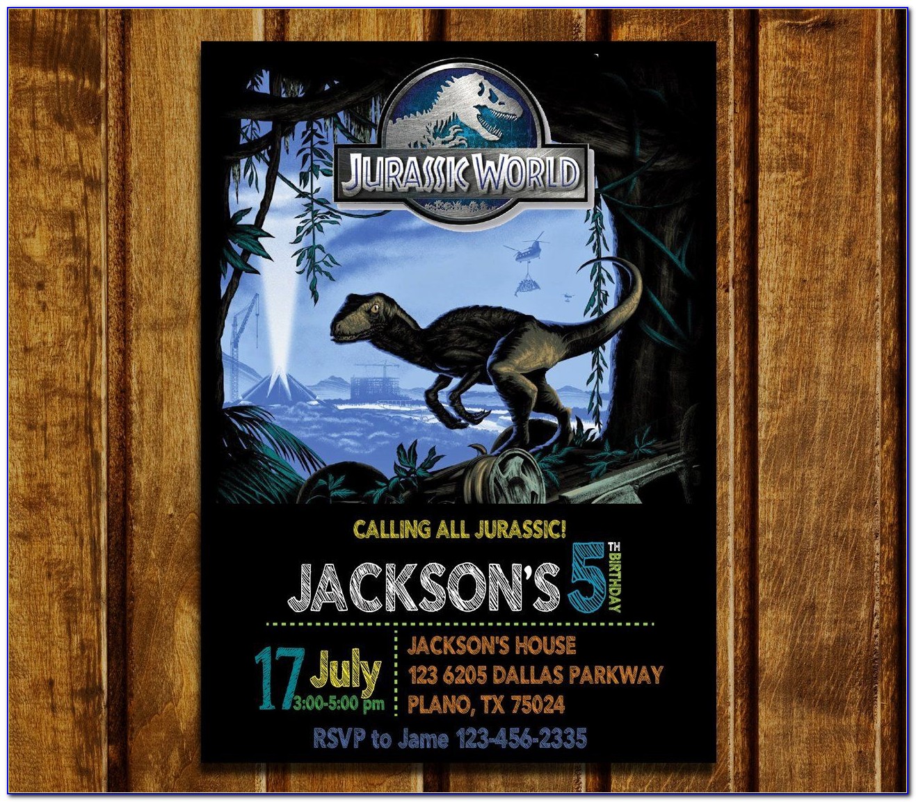 Free Jurassic World Birthday Invitations