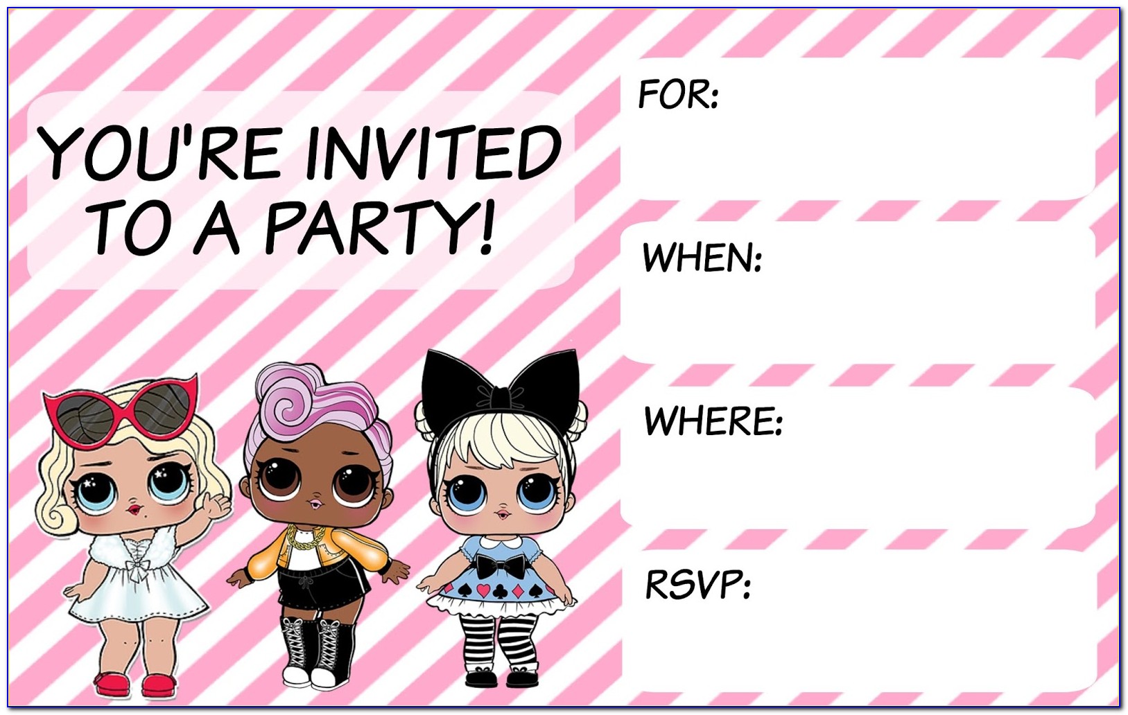 Free Lol Surprise Doll Invitations