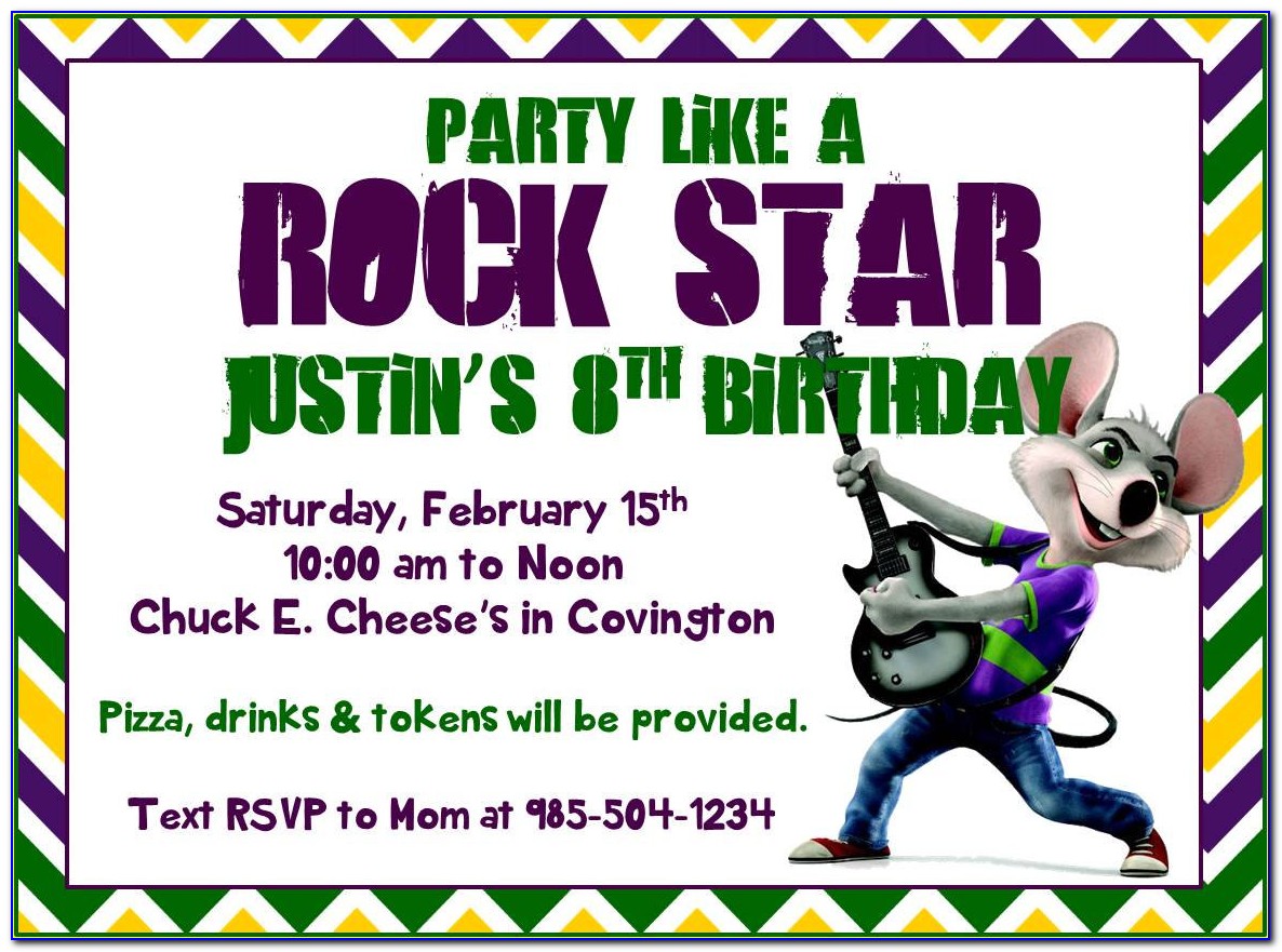 Free Printable Chuck E Cheese Party Invitations