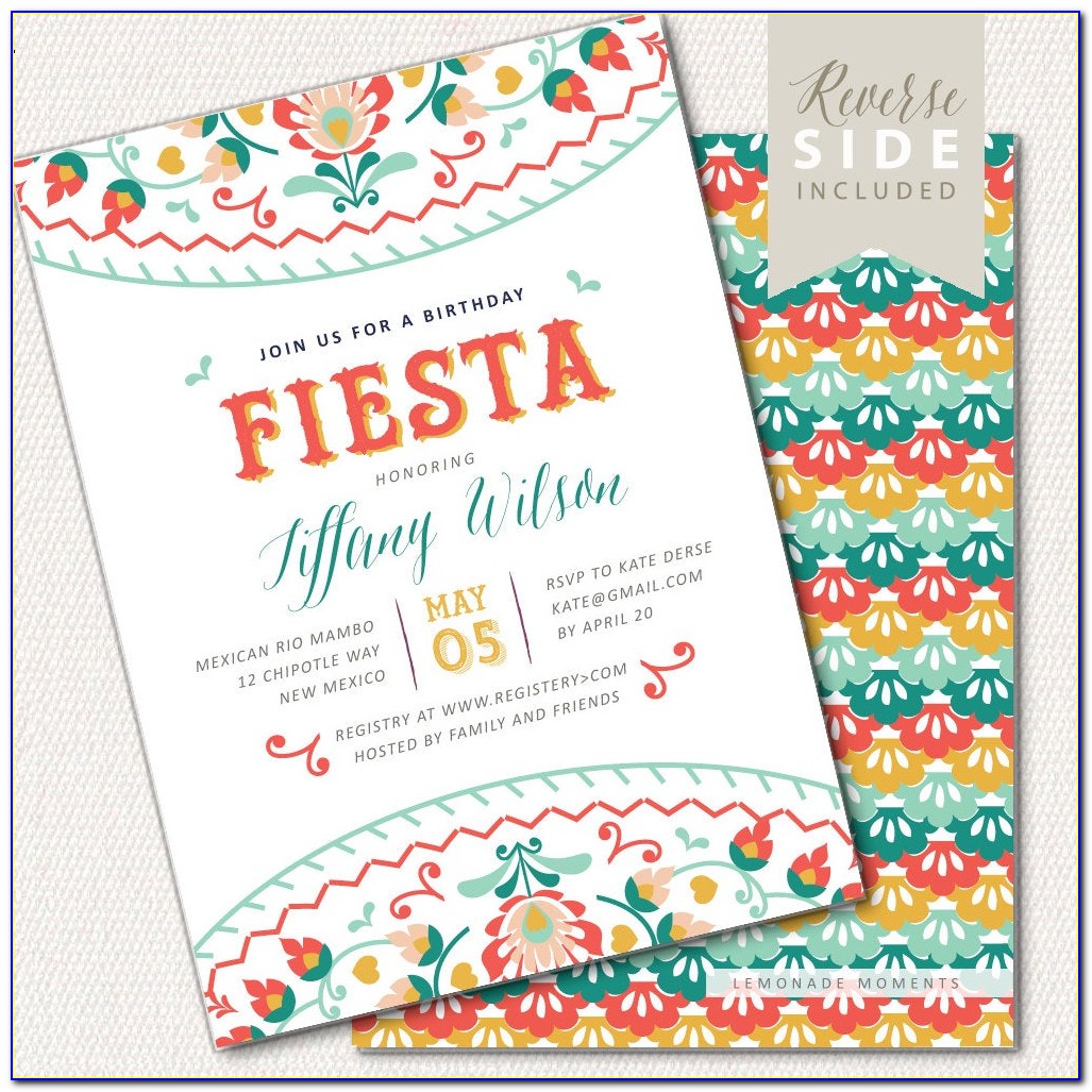 Free Printable Fiesta Birthday Invitations