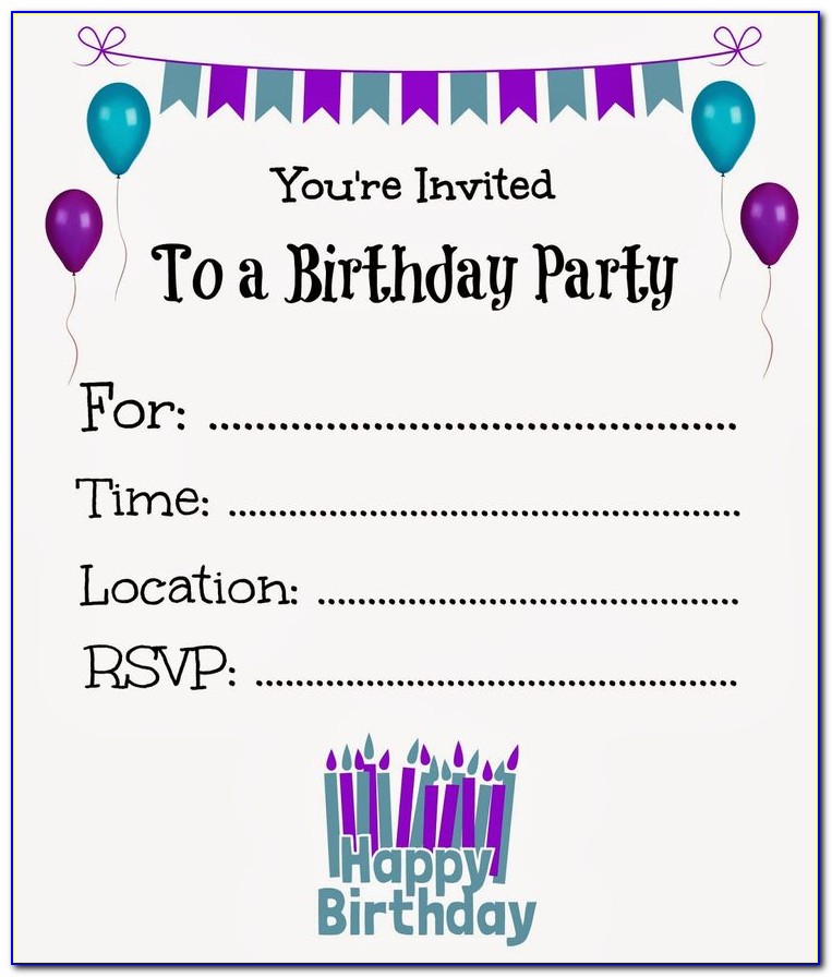 Free Printable Girl Birthday Invitations
