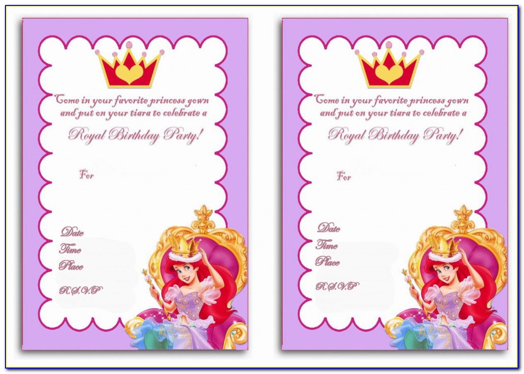 Free Printable Princess Sofia The First Birthday Invitations